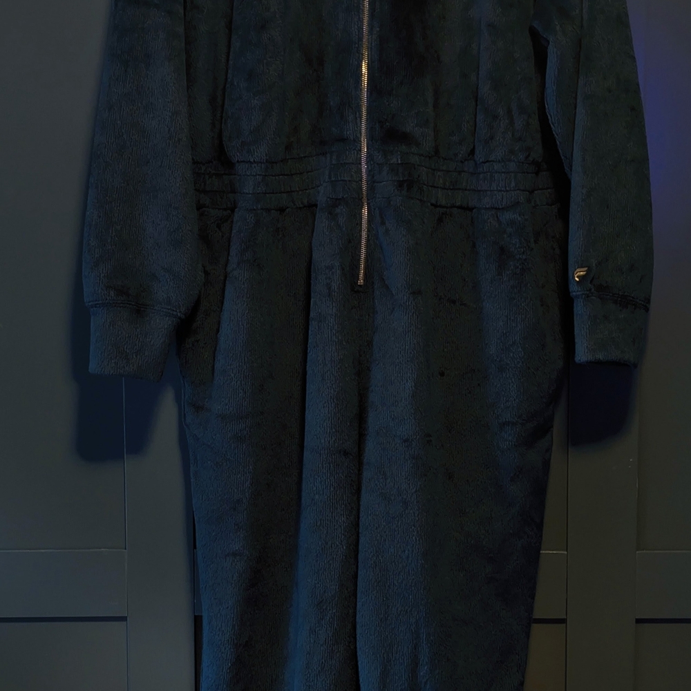 Fabletics Cozy Zip Jumpsuit Everpine Plus Size XXL/1X Long Sleeve